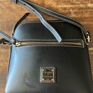 Dooney & Bourke Black Crossbody Bag with Gold Accents